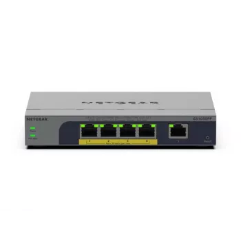 NETGEAR GS105EPP nemanaged Gigabit Ethernet (10/100/1000) Power over Ethernet (PoE) stolová/nástenná montáž sivá