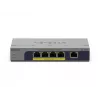 NETGEAR GS105PP nemanaged Gigabit Ethernet (10/100/1000) Power over Ethernet (PoE) stolová/nástenná montáž sivá