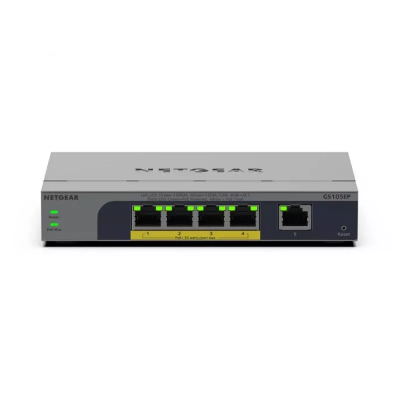 NETGEAR GS105EP nemanaged Gigabit Ethernet (10/100/1000) Power over Ethernet (PoE) sivá