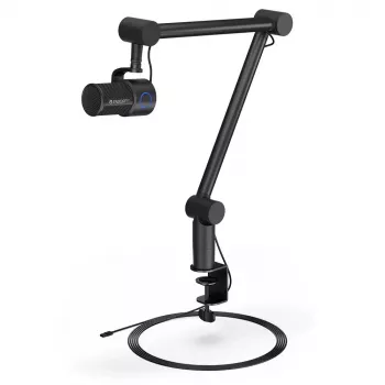 PC mikrofón ENDORFY Solum Studio — USB káblový, 24-bit/96 kHz, 20–20000 Hz, nastaviteľný stojan na stôl, dotykové ovládanie, výstup na slúchadlá, čierny