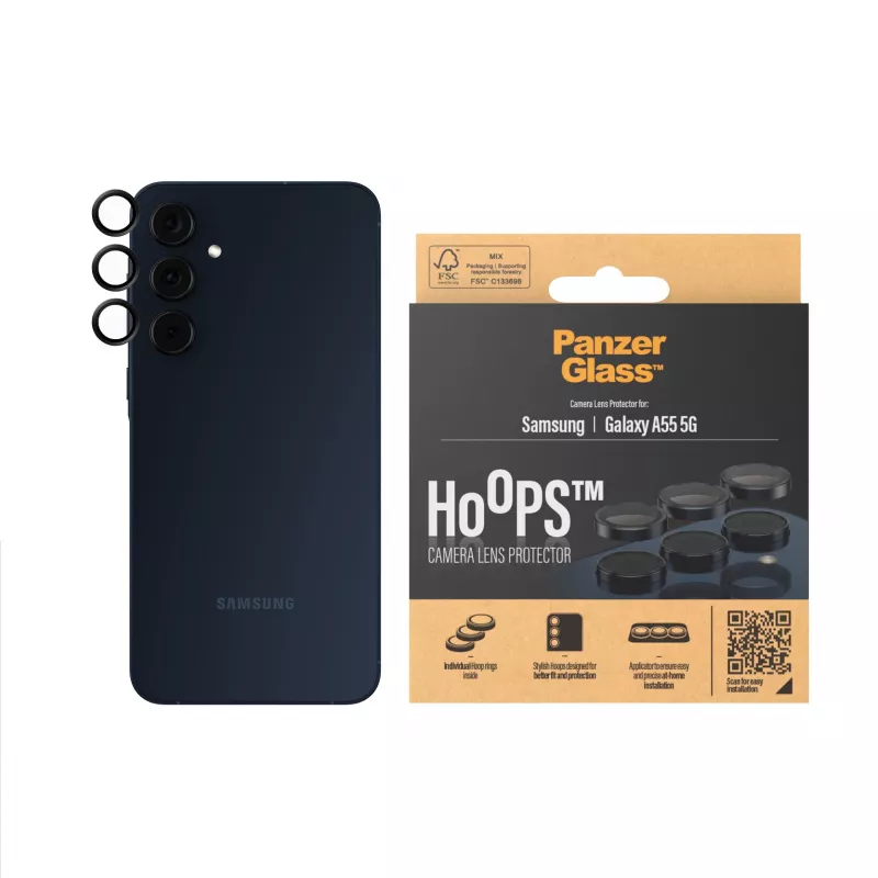 PanzerGlass ® Hoops® ochrana kamery čierna Samsung Galaxy A55 5G