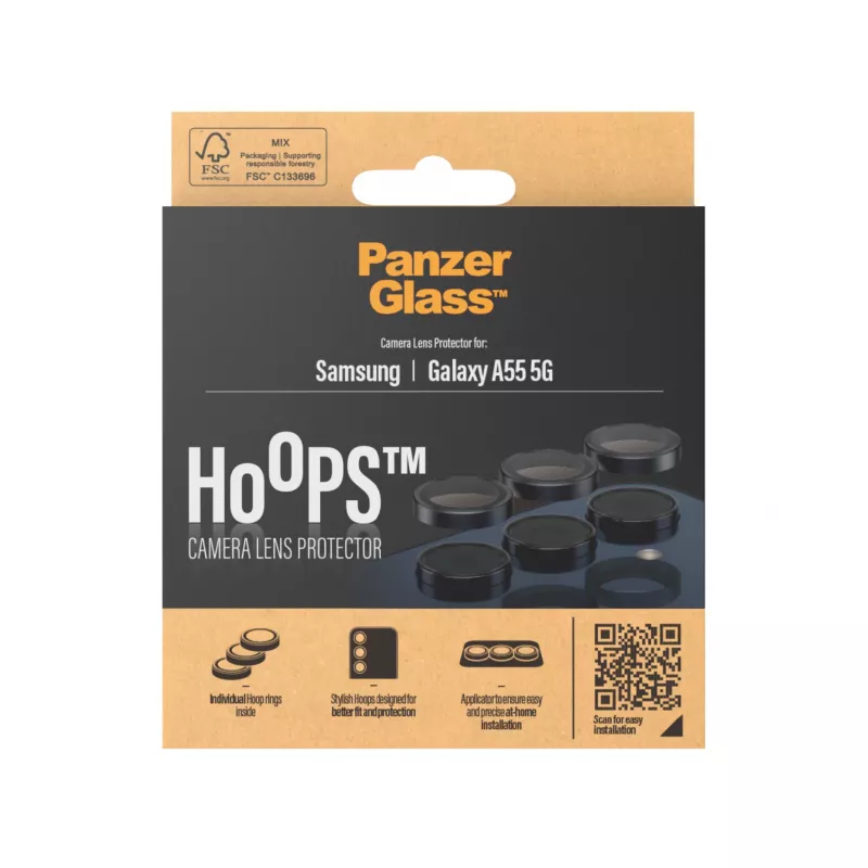 PanzerGlass ® Hoops® ochrana kamery čierna Samsung Galaxy A55 5G
