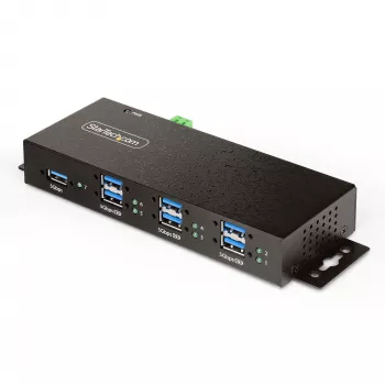 StarTech.com 5G7AINDRM-USB-A-HUB rozbočovač USB 3.2 Gen 1 (3.1 Gen 1) Type-B 5000 Mbit/s čierny