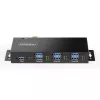 StarTech.com 5G7AINDRM-USB-A-HUB rozbočovač USB 3.2 Gen 1 (3.1 Gen 1) Type-B 5000 Mbit/s čierny