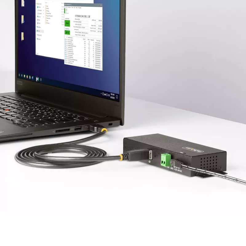 StarTech.com 5G7AINDRM-USB-A-HUB rozbočovač USB 3.2 Gen 1 (3.1 Gen 1) Type-B 5000 Mbit/s čierny