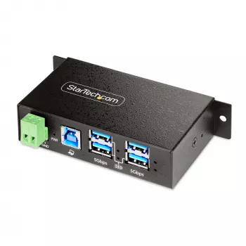 StarTech.com 5G4AINDRM-USB-A-HUB rozbočovač USB 3.2 Gen 1 (3.1 Gen 1) Type-B 5000 Mbit/s čierny
