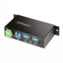StarTech.com 5G4AINDRM-USB-A-HUB rozbočovač USB 3.2 Gen 1 (3.1 Gen 1) Type-B 5000 Mbit/s čierny