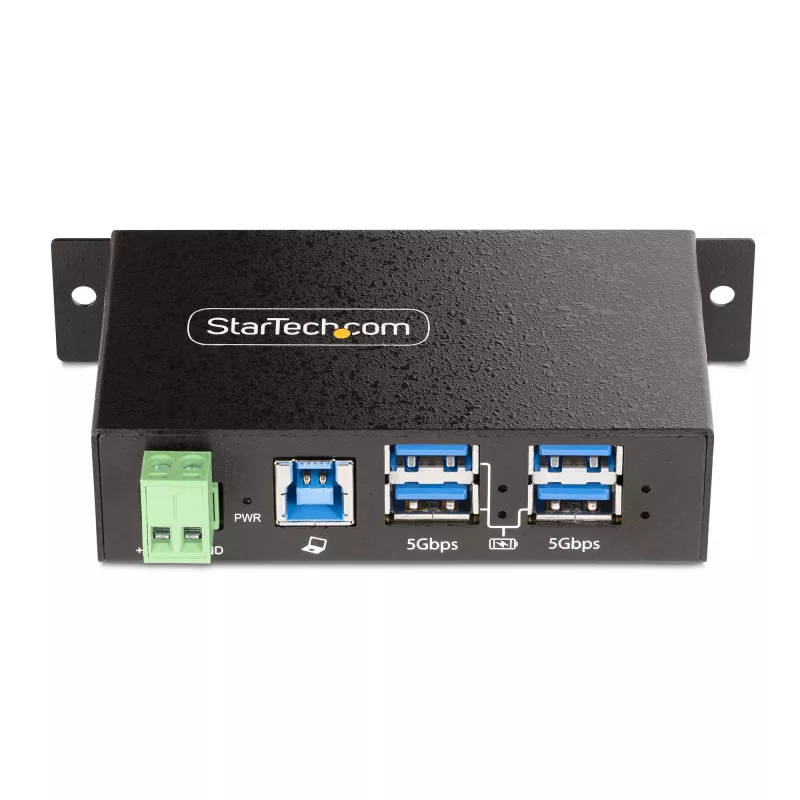 StarTech.com 5G4AINDRM-USB-A-HUB rozbočovač USB 3.2 Gen 1 (3.1 Gen 1) Type-B 5000 Mbit/s čierny