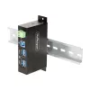 StarTech.com 5G4AINDRM-USB-A-HUB rozbočovač USB 3.2 Gen 1 (3.1 Gen 1) Type-B 5000 Mbit/s čierny