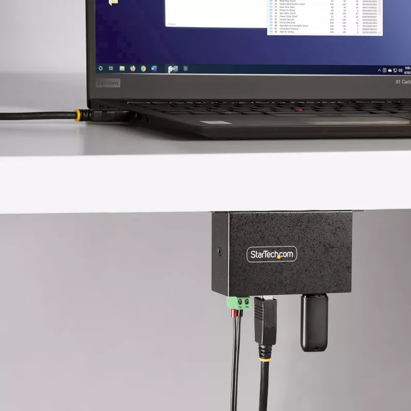 StarTech.com 5G4AINDRM-USB-A-HUB rozbočovač USB 3.2 Gen 1 (3.1 Gen 1) Type-B 5000 Mbit/s čierny