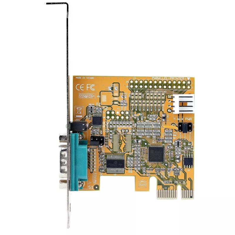 StarTech.com PCI Express sériová karta, PCIe na RS232 (DB9) sériová rozširujúca karta, PC sériová karta s 16C1050 UART, štandardné alebo low-profile držiaky, COM retention, Windows & Linux