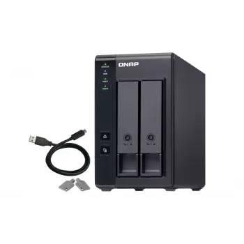 QNAP 2 Bay USB Type-C Direct Attached Storage s hardvérovým RAID | TR-002 | Micro | 6 GB | čierna