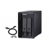 QNAP 2 Bay USB Type-C Direct Attached Storage s hardvérovým RAID | TR-002 | Micro | 6 GB | čierna