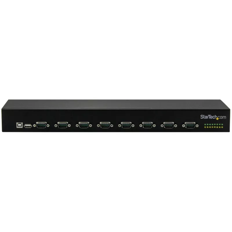 StarTech.com 8-portový USB na sériový adaptérový hub, USB 2.0, sériový, čierny, hliník, 36 W, 100 - 240 V