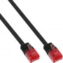 InLine plochý ultraslim patch kábel U/UTP Cat.6 gigabitový čierny 1,5 m
