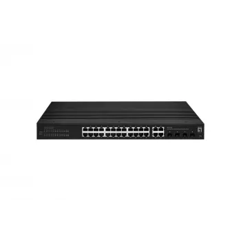 Managed Switch LevelOne Hilbert 28-portový priemyselný Gigabit Smart Lite