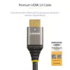 StarTech.com 50cm Premium certifikovaný HDMI 2.0 kábel - High-Speed Ultra HD 4K 60Hz HDMI kábel s Ethernetom - HDR10, ARC - UHD HDMI videokábel - pre UHD monitory, televízory, displeje - M/M