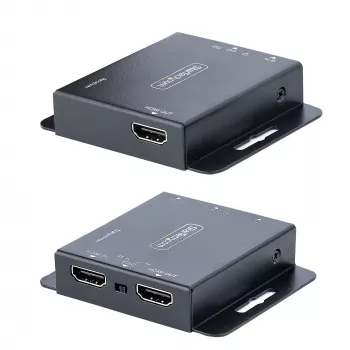 StarTech.com 4K HDMI extender cez CAT6/CAT5 Ethernet kábel, 4K 30Hz alebo 1080p 60Hz video extender, HDMI cez Ethernet kábel, HDMI vysielač a prijímač kit, IR diaľkový ovládač
