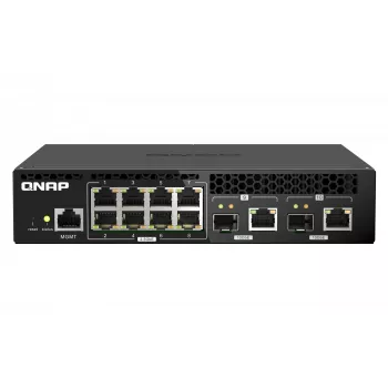 QNAP QSW-M2108R-2C sieťový switch Managed L2 2.5G Ethernet (100/1000/2500) Power over Ethernet (PoE) čierny