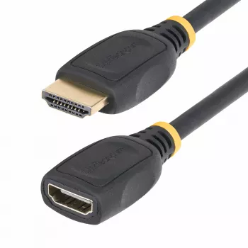 StarTech.com 1m HDMI 2.0 predlžovací kábel, High Speed HDMI portsaver kábel, 4K 60Hz, HDMI konektor samec na konektor samica predlžovací adaptér kábel, HDMI predlžovací kábel, M/W