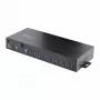 StarTech.com 16-portový priemyselný USB 5Gbps hub s napájacím zdrojom, kovové puzdro, montovateľný, ESD ochrana, napájanie cez svorkovnicu, USB nabíjacia funkcia, duálny host prepínač – TAA