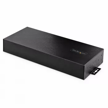 StarTech.com 16-portový priemyselný USB 5Gbps hub s napájacím zdrojom, kovové puzdro, montovateľný, ESD ochrana, napájanie cez svorkovnicu, USB nabíjacia funkcia, duálny host prepínač – TAA