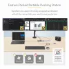 StarTech.com USB-C trojmonitorový multiport adaptér, duálny 4K 60 Hz + 4K 30 Hz HDMI & DisplayPort, 4-portový USB hub, 100 W PD Pass-Through, GbE, SD/MicroSD čítačka kariet