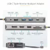 StarTech.com USB-C trojmonitorový multiport adaptér, duálny 4K 60 Hz + 4K 30 Hz HDMI & DisplayPort, 4-portový USB hub, 100 W PD Pass-Through, GbE, SD/MicroSD čítačka kariet