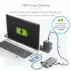 StarTech.com USB-C trojmonitorový multiport adaptér, duálny 4K 60 Hz + 4K 30 Hz HDMI & DisplayPort, 4-portový USB hub, 100 W PD Pass-Through, GbE, SD/MicroSD čítačka kariet