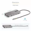 StarTech.com USB-C trojmonitorový multiport adaptér, duálny 4K 60 Hz + 4K 30 Hz HDMI & DisplayPort, 4-portový USB hub, 100 W PD Pass-Through, GbE, SD/MicroSD čítačka kariet