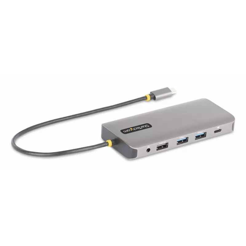 StarTech.com USB-C trojmonitorový multiport adaptér, duálny 4K 60 Hz + 4K 30 Hz HDMI & DisplayPort, 4-portový USB hub, 100 W PD Pass-Through, GbE, SD/MicroSD čítačka kariet