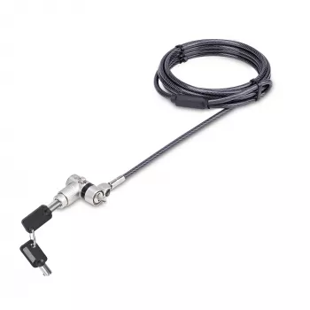 StarTech.com 3-in-1 univerzálny zámok na notebook 6.6ft (2m), Master Keyed uzamykací kábel, počítačová bezpečnosť, kompatibilný s Noble Wedge®/Nano/K-Slot; proti krádeži odolný proti prerezaniu kábel