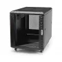 StarTech.com 4-stĺpikový 12U serverový rack, uzamykateľná 19-palcová dátová skriňa pre počítačové/AV/IT zariadenia, kancelársky/domáci sieťový rack s kolieskami a nastaviteľnými montážnymi lištami