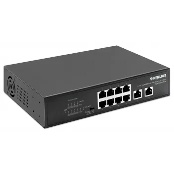 Intellinet 8-port Gigabit Ethernet PoE+ switch 120W 2 uplink porty