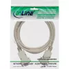InLine nulový modemový kábel DB9 samica / samica, hotový, sivý, 2 m