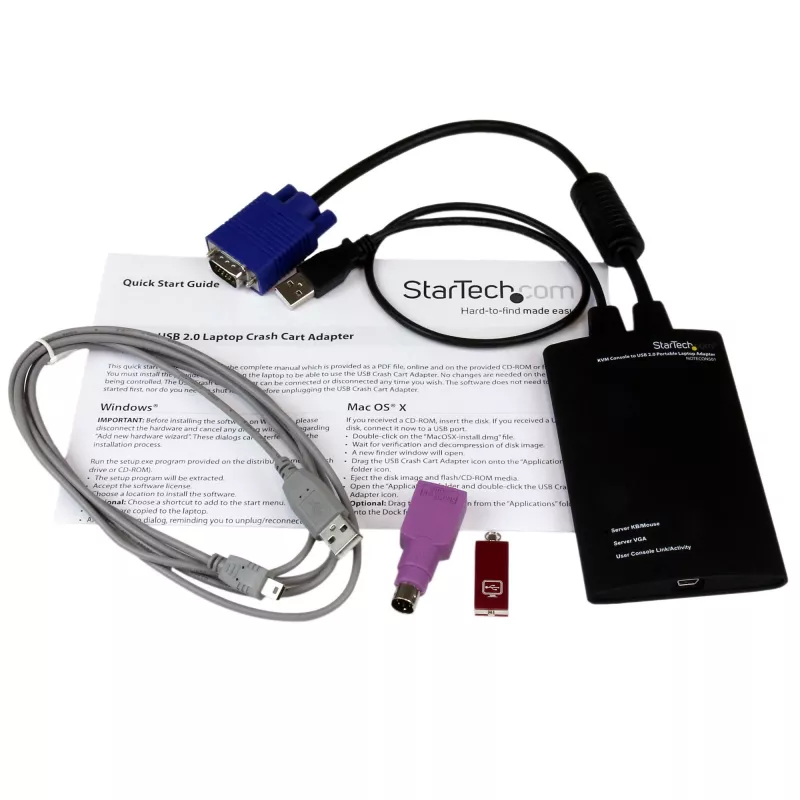 StarTech.com KVM konzola na USB 2.0 prenosný adaptér pre notebook Crash Cart