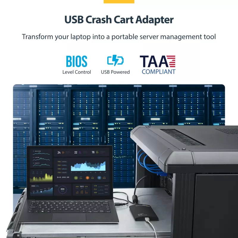StarTech.com KVM konzola na USB 2.0 prenosný adaptér pre notebook Crash Cart