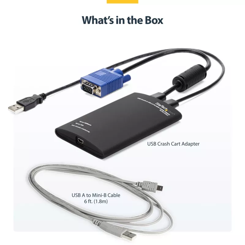 StarTech.com KVM konzola na USB 2.0 prenosný adaptér pre notebook Crash Cart