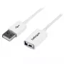 StarTech.com USBEXTPAA1MW predlžovací kábel USB 2.0, USB-A na USB-A, samec/samica, 1 m, biely
