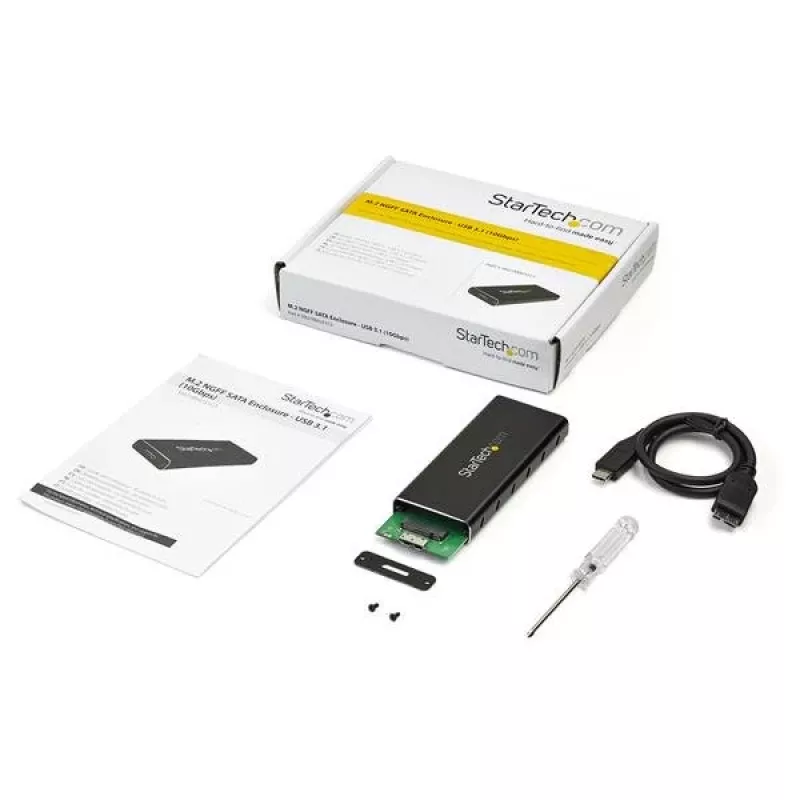 StarTech.com M.2 SSD puzdro pre M.2 SATA SSD - USB 3.1 (10 Gbit/s) s USB-C káblom