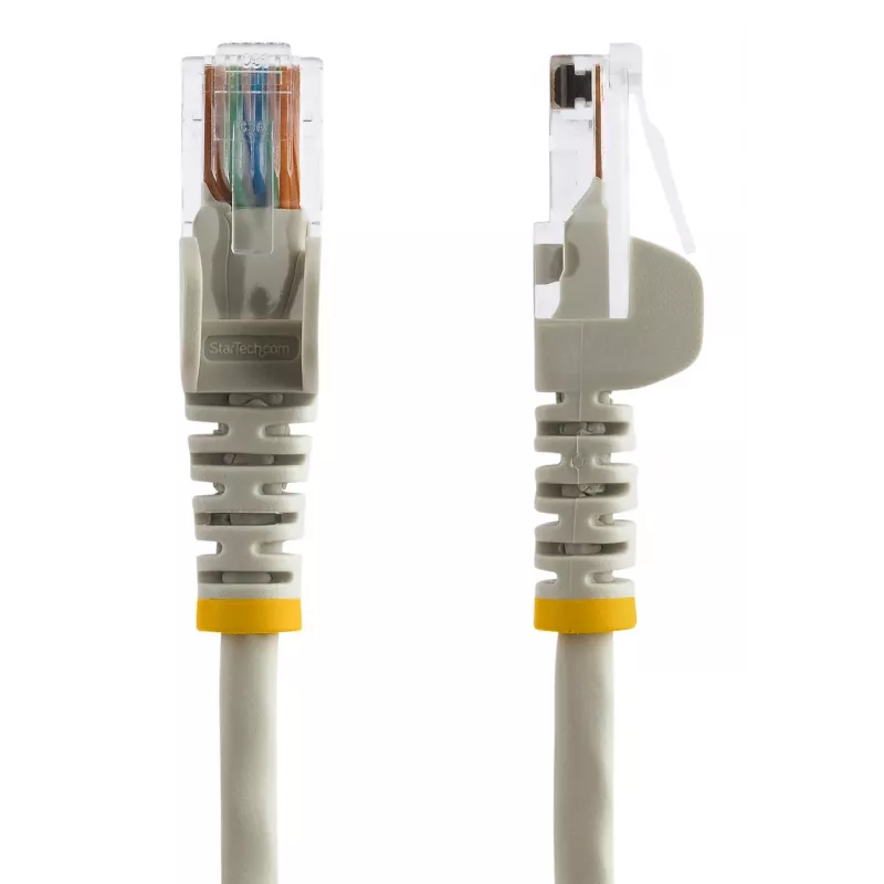 StarTech.com Cat5e Ethernet patch kábel s RJ45 konektormi bez zaistenia – 10 m, sivý