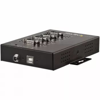 StarTech.com 4-portový sériový hub USB na RS232/RS485/RS422 adaptér - priemyselný USB 2.0 na DB9 sériový konvertor hub - IP30 certifikovaný - na lištu montovateľný sériový kovový hub - 15kV ESD ochrana