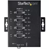 StarTech.com 4-portový sériový hub USB na RS232/RS485/RS422 adaptér - priemyselný USB 2.0 na DB9 sériový konvertor hub - IP30 certifikovaný - na lištu montovateľný sériový kovový hub - 15kV ESD ochrana