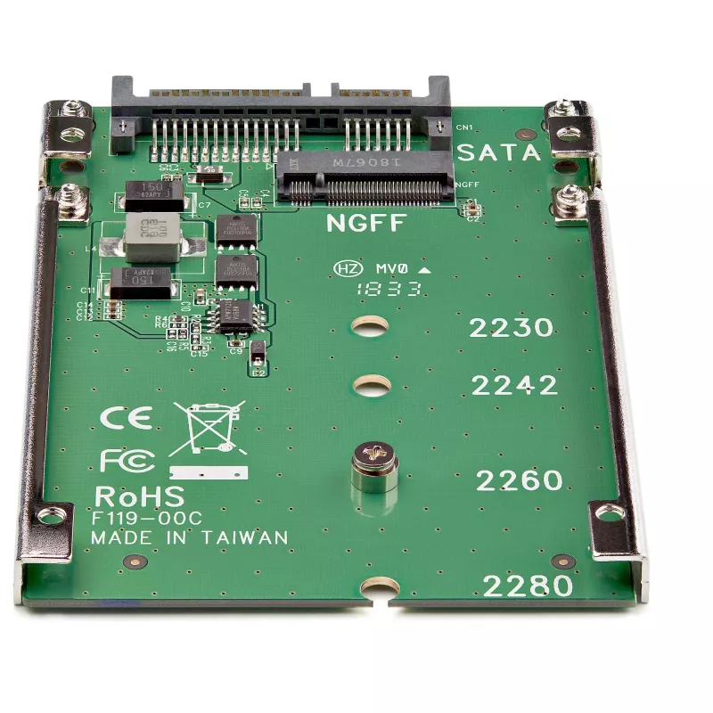 StarTech.com M.2 SATA SSD na 2,5 palcový SATA adaptér - M.2 NGFF na SATA konvertor - 7mm - Open-Frame držiak - M2 adaptér na pevný disk