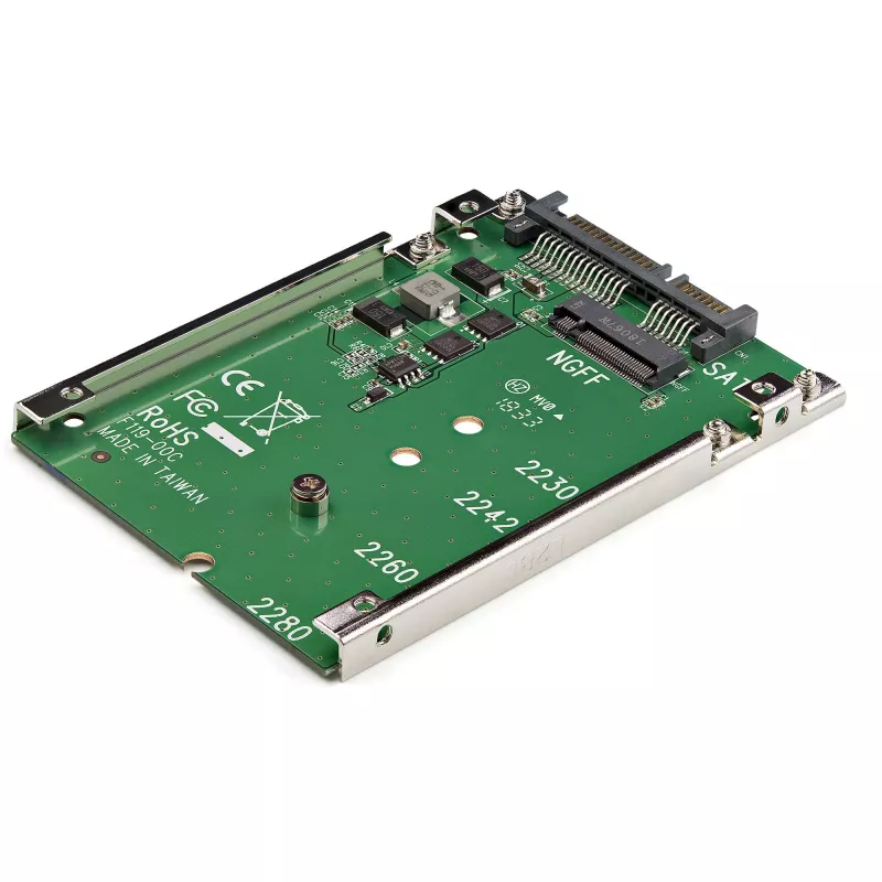 StarTech.com M.2 SATA SSD na 2,5 palcový SATA adaptér - M.2 NGFF na SATA konvertor - 7mm - Open-Frame držiak - M2 adaptér na pevný disk