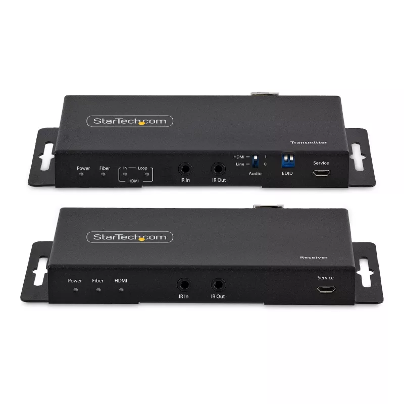 StarTech.com ST121HD20FXA2 4K 60Hz HDMI extender cez optické vlákno, súprava, do 1 km (jednovidové) / 300 m (viacvidové), LC, HDR, HDCP, zvuk/RS232/IR, vysielač a prijímač