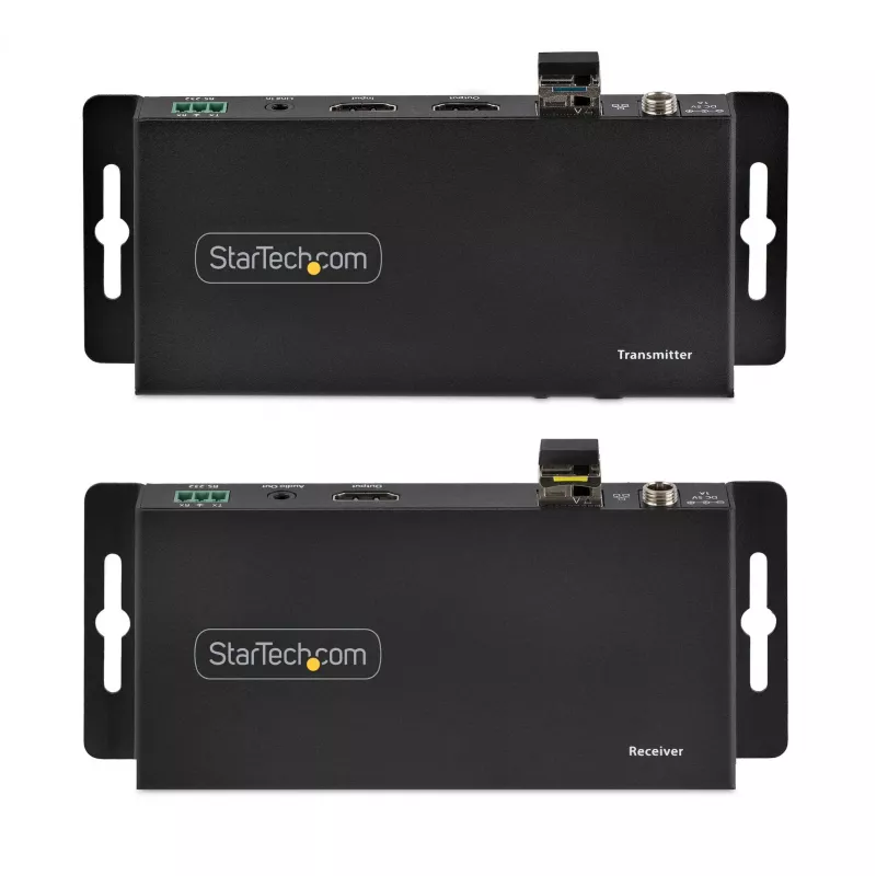 StarTech.com ST121HD20FXA2 4K 60Hz HDMI extender cez optické vlákno, súprava, do 1 km (jednovidové) / 300 m (viacvidové), LC, HDR, HDCP, zvuk/RS232/IR, vysielač a prijímač