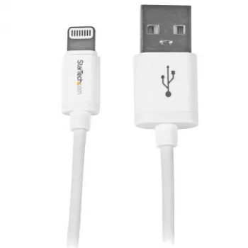 StarTech.com 1 m USB na Lightning kábel – nabíjací kábel pre iPhone/iPad/iPod – Lightning na USB kábel s funkciou rýchleho nabíjania – Apple MFi certifikovaný – biely