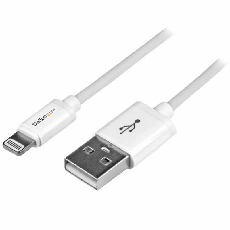 StarTech.com 1 m USB na Lightning kábel – nabíjací kábel pre iPhone/iPad/iPod – Lightning na USB kábel s funkciou rýchleho nabíjania – Apple MFi certifikovaný – biely