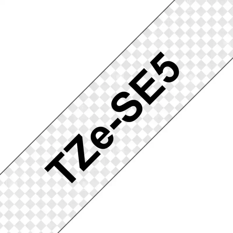 Etiketovacia páska Brother TZE-SE5 — 24 mm x 8 m, čierna na bielom